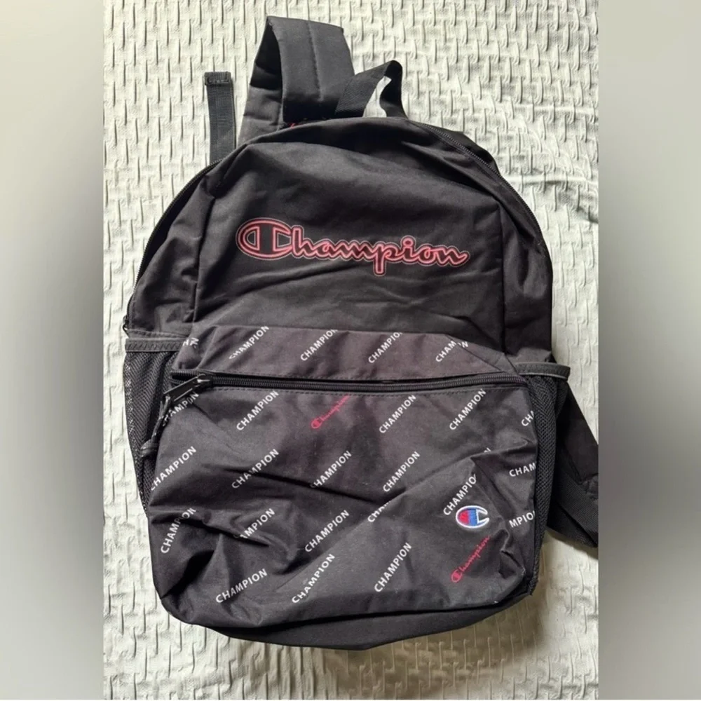 Champion Logo Ascend Backpack Black & Red 15